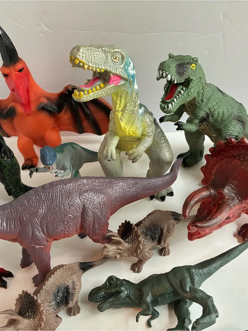 Lot Random Various Dinosaur Toy Lot Medium Large